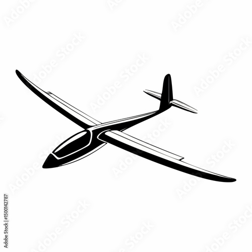 Glider Aircraft Vector IllustrationVector image
