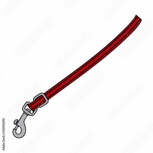 Dog leash with snap hookVector image