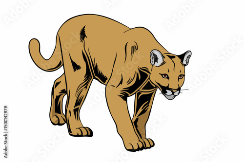 Cougar Vector Illustration. Vector image