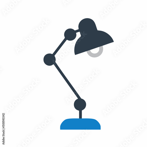 Adjustable Desk Lamp Icon. Vector image