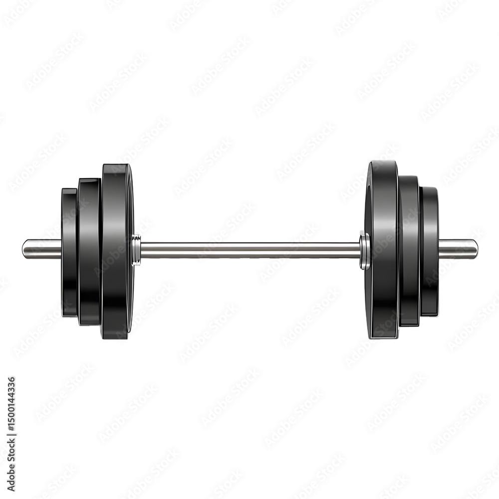 Fototapeta premium barbell with weights icon on transparent background