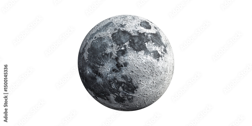 Full Moon Surface. Detailed Lunar Craters And Texture In Space Exploration Isolated On Transparent Background Full Moon Surface. Detailed Lunar Craters And Texture In Space Exploration Isolated On Transparent Background