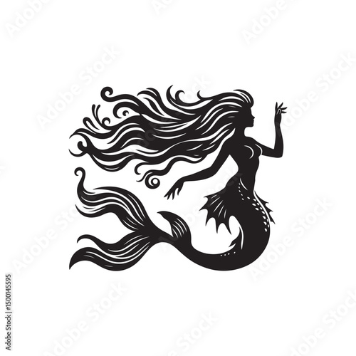 mythological mermaid Vector (4).eps
