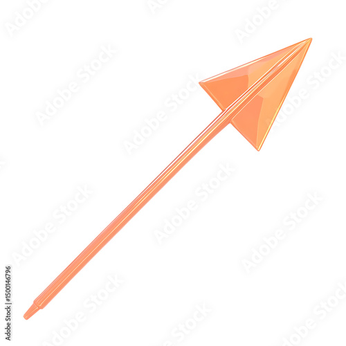 Modern Arrow with Digital Sophistication in Vibrant Isolated on Transparent Background