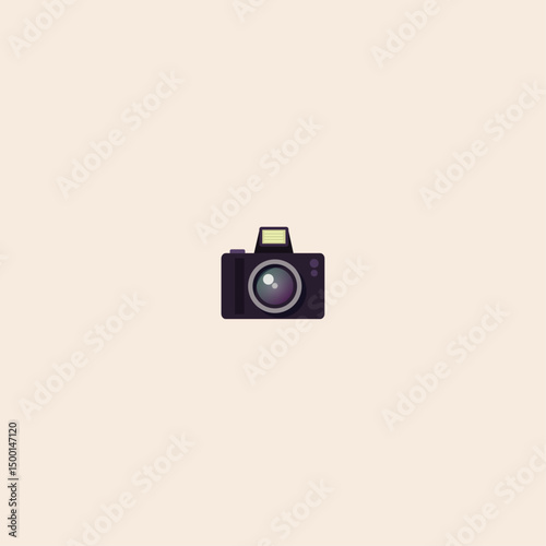 Camera icon flat vector design. 