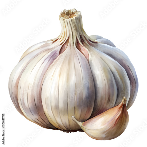 Watercolor vegetables PNG on  transparent background