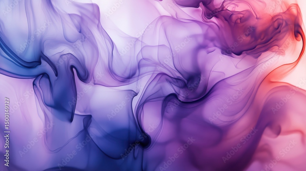 Abstract Swirl of Colorful Smoke in Violet and Red Hues Abstract Swirl of Colorful Smoke in Violet and Red Hues