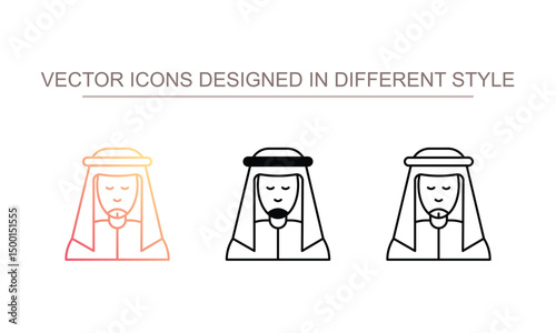 Bedouin icon design with white background stock illustration 