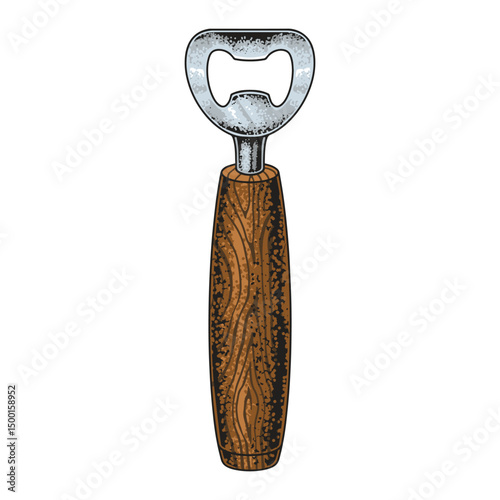 Opening a bottle of beer with a classic opener