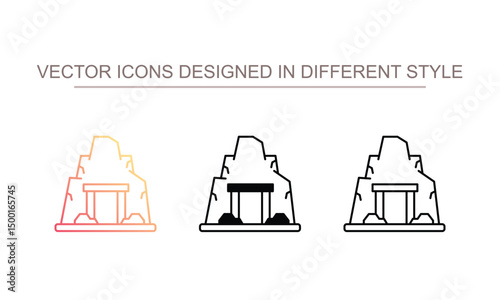 Mine icon design with white background stock illustration