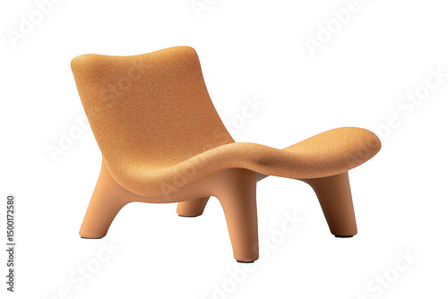 Modern lounge chair design isolated on transparent background