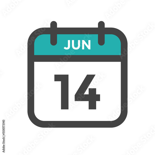 June 14 Calendar Day or Calender Date Deadline or Appointment