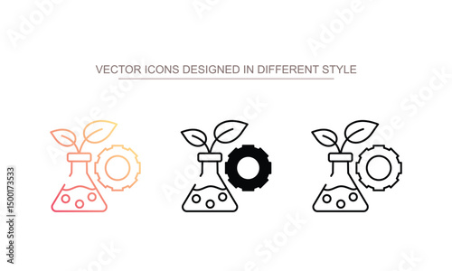 Bio Technology icon design with white background stock illustration