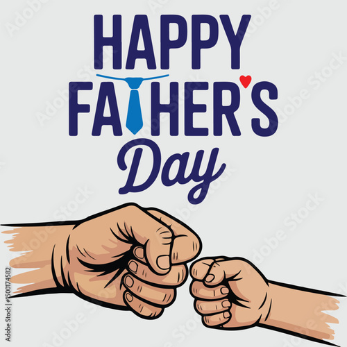 Fathers Day Vector Design – Celebrating Dad's Day	