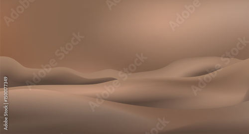 Abstract golden sand dunes landscape.Contrasting ridges and  flowing landscapes.