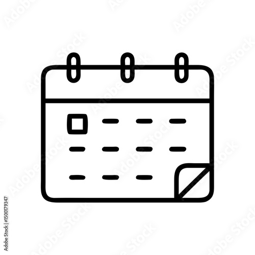 Modern calendar icon for schedule management and appointment planning reminder