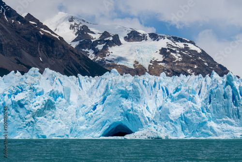 Iceberg Glacier Perito Moreno  Argentina . Bismarck Glacier is a glacier located in Los Glaciares National Park Santa Cruz Province, Argentina, and originated in the Magallanes Region in Chile