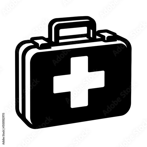 First Aid Kit Outline Icon for Emergency Medical Supplies