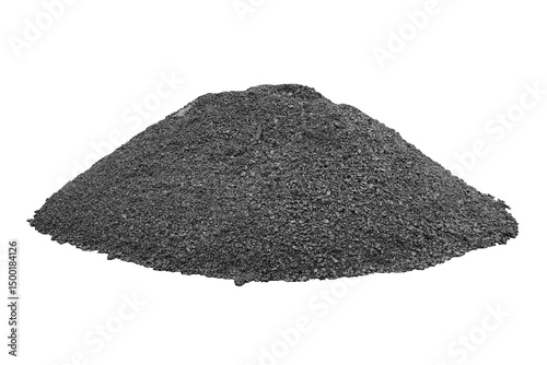Pile of asphalt isolated on white