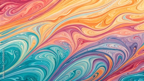 Abstract fluid art: A mesmerizing display of vivid colors and swirling patterns, perfect for artistic expression and creative projects.