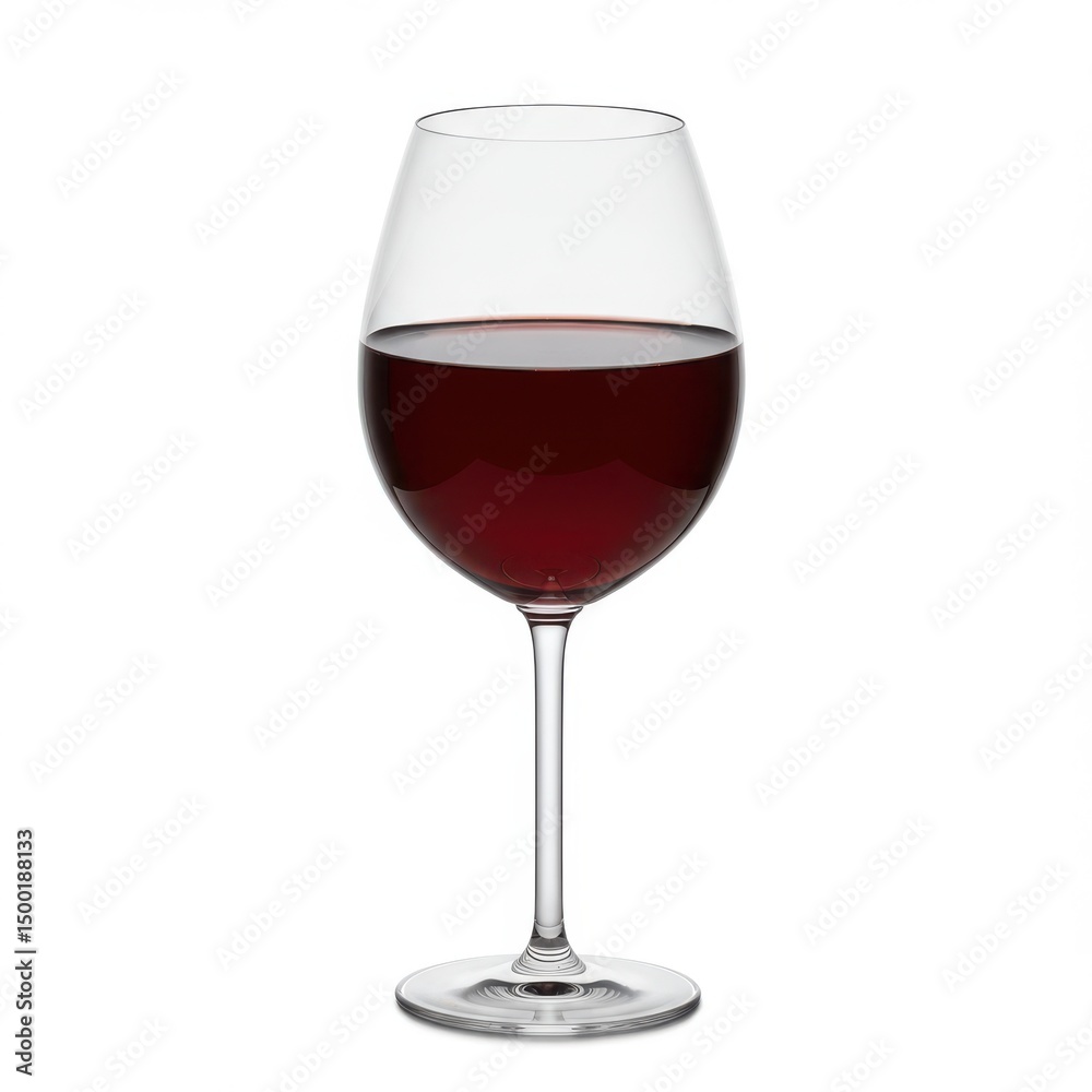 Red wine filled glass isolated on white background Red wine filled glass isolated on white background