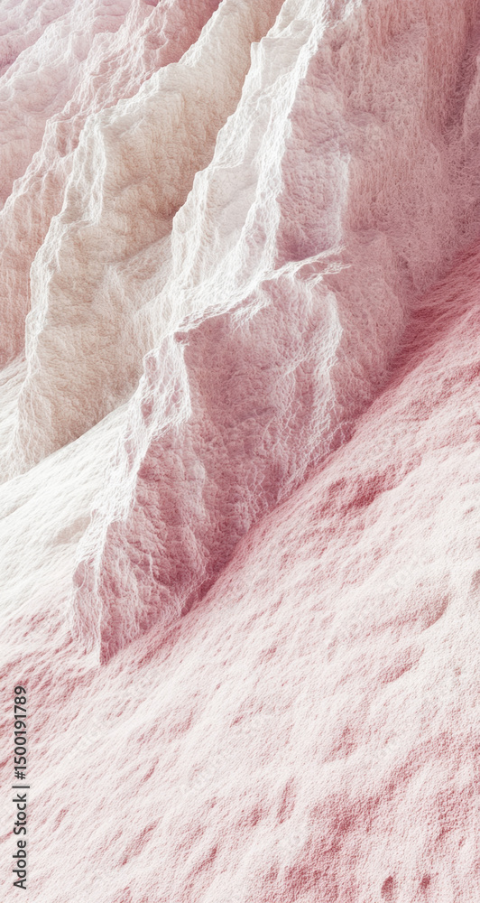 Fototapeta premium Abstract Pink and White Mountain Landscape