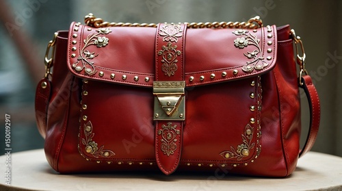 brown leather bag