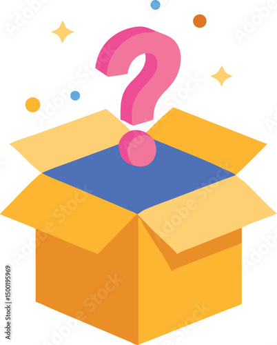 Mystery Surprise Box with Question Mark Design