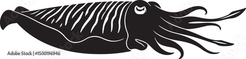 Cuttlefish Solid Vector Silhouette