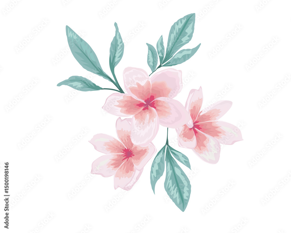 Fototapeta premium flower hand drawn watercolor design