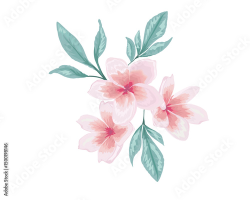 flower hand drawn watercolor design