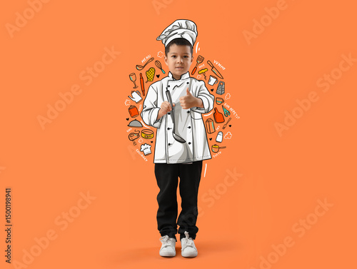 Cute little chef with ladle...