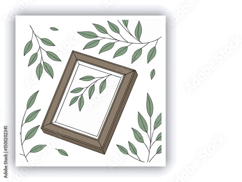 Set of different flowers, brunch and frames from flat editable stroke. Luxury line floral collection for wedding invitation art, design template. Botanical vector