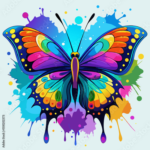 colorful butterfly vector illustration