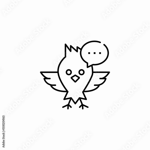 angry bird icon sign vector