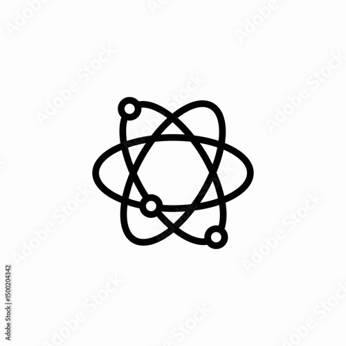 atomic structure icon sign vector