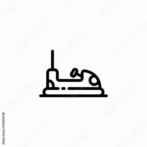 bumper car icon sign vector