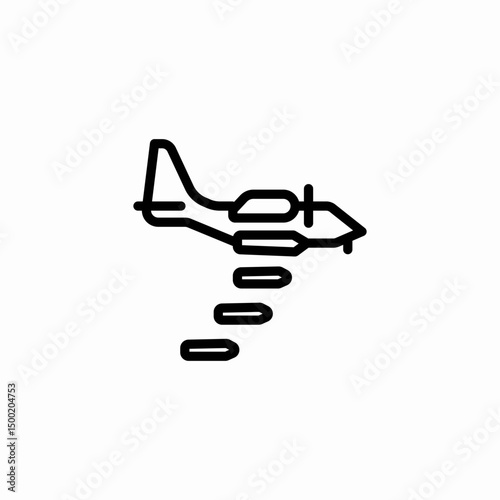 cargo plane icon sign vector