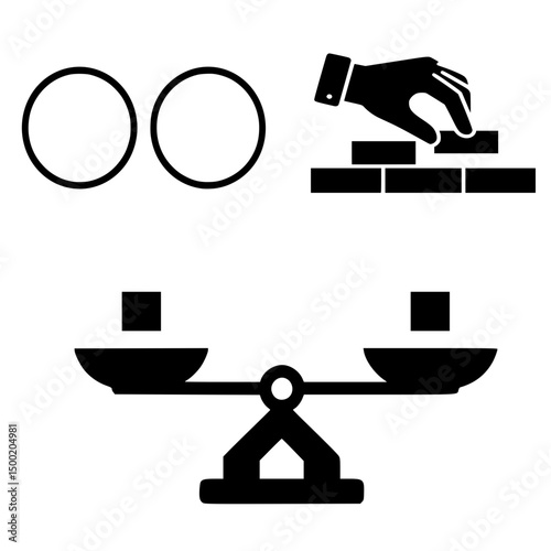 Mutual Respect & Healthy Boundaries Vector Icon Set