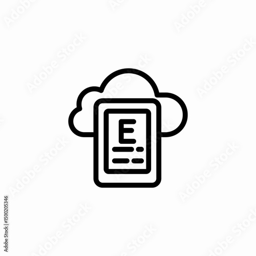 cloud library icon sign vector