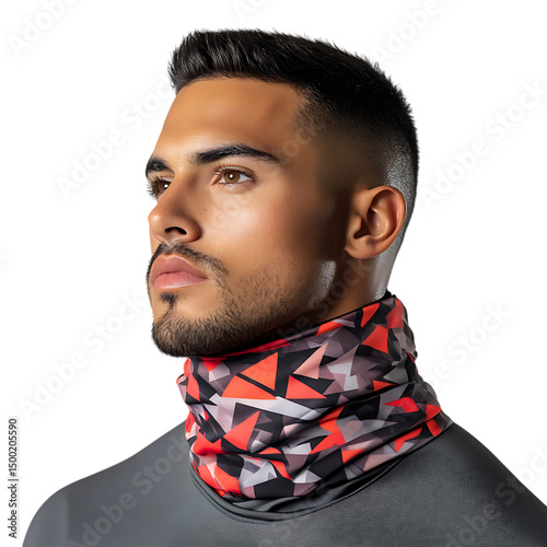 Sport Inspired Cooling Bandana with a Breathable Qu Isolated on Transparent Background
