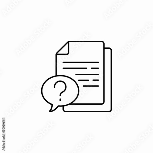 question document icon sign vector