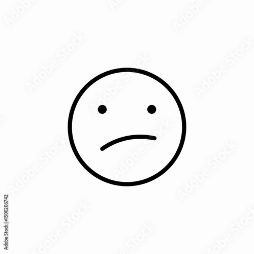 sad face icon sign vector