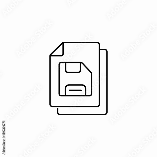 save file icon sign vector