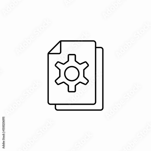 settings document icon sign vector