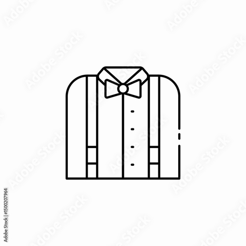 suit bowtie icon sign vector