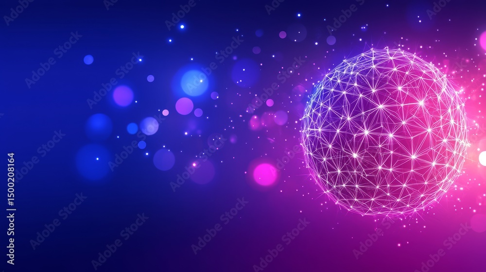 Obraz premium An elaborate system of interrelated elements is situated in a hazy environment