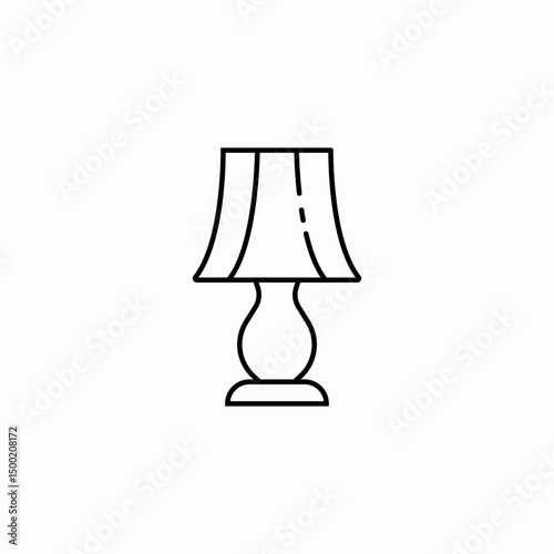 table lamp icon sign vector