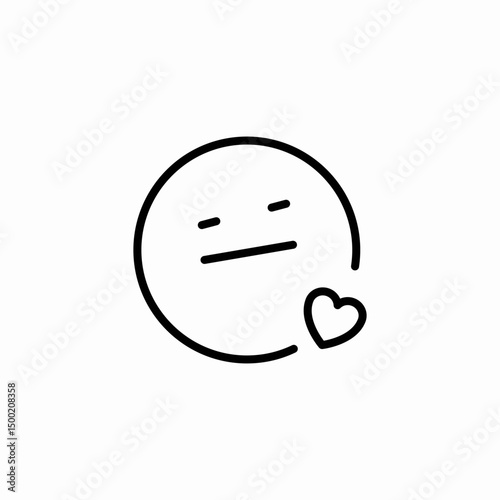 unamused face icon sign vector
