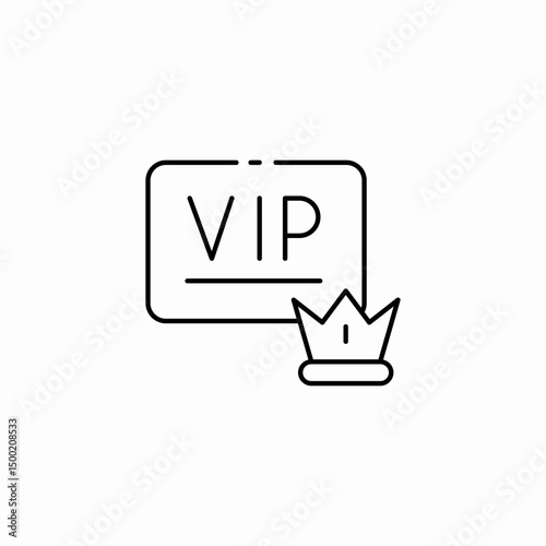 vip button icon sign vector